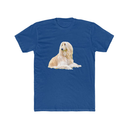 Afghan Hound Men's Cotton Crew Tee: Elegance Redefined