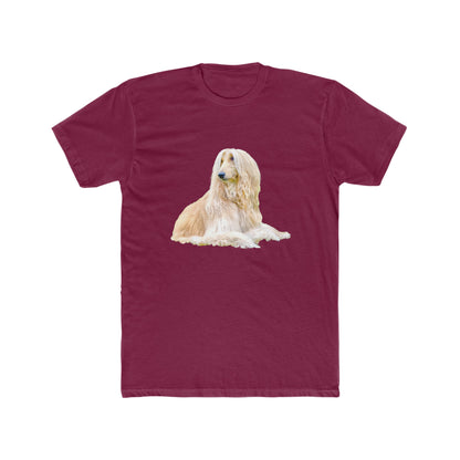 Afghan Hound Men's Cotton Crew Tee: Elegance Redefined