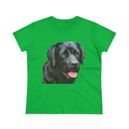Black Lab 'Rizzo' - Labrador Retriever Women's Midweight Cotton Tee