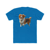 Nederlandse Kooikerhondje  Men's Fitted Cotton Crew Tee