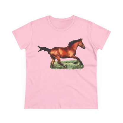 Horse 'Sam' Women's Midweight Cotton Tee