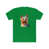 Silky Terrier - Men's Fitted Cotton Crew Tee