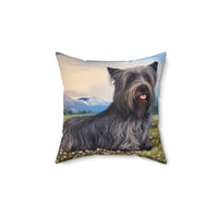 Skye Terrier Spun Polyester Throw Pillow