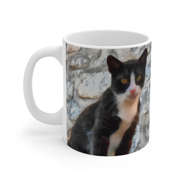 Cat from Hydra - Ceramic Mug 11oz