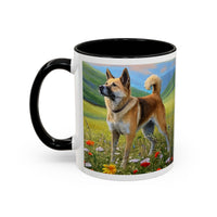 Korean Jindo  Ceramic Accent Mug, 2 sizes