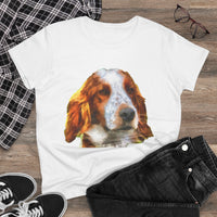 Irish Red & White Setter  Women's Midweight Cotton Tee