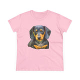 Dachshund 'Doxie #2' Women's Midweight Cotton Tee