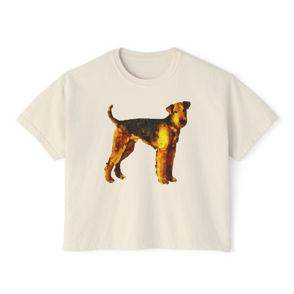 Airedale Terrier Women's Oversized Boxy Tee
