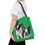 Boston  Terrriers "Skipper & Dee Dee" Tote Bag