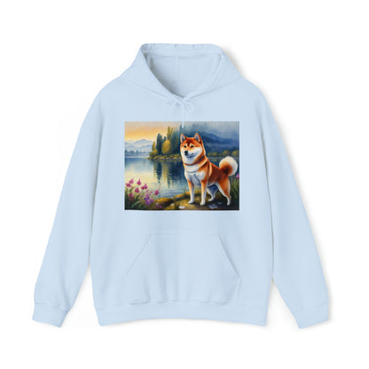 Shiba Inu Unisex 50/50 Hooded Sweatshirt