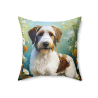 Kromfohrländer Whimsical Spun Polyester Throw Pillow