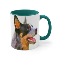 Blue Heeler - Australian Cattle Dog 'Percy' Accent Coffee Mug, 11oz