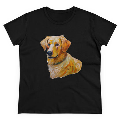 Golden Retriever Puppy Women's Midweight Cotton Tee