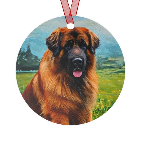 Leonberger Christmas Tree Metal Ornaments