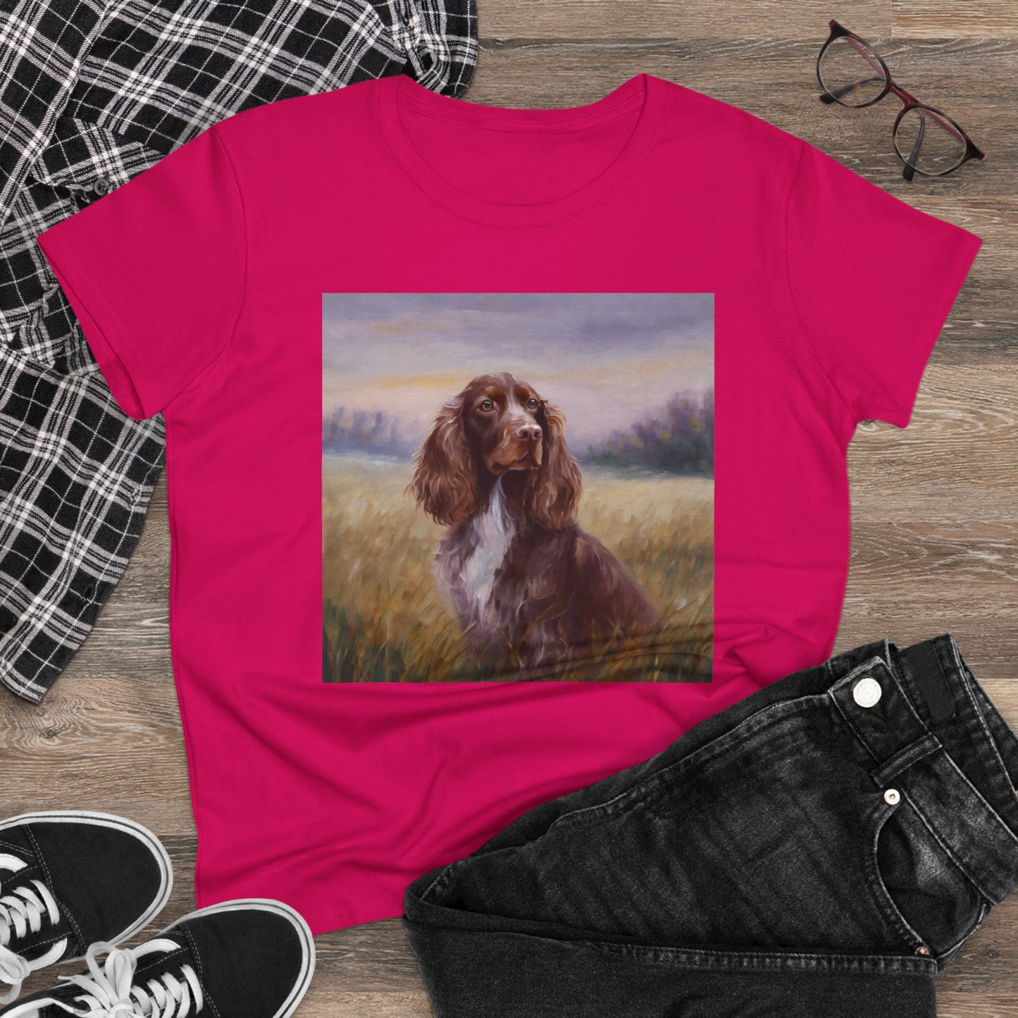 Field Spaniel Women's Midweight Cotton Tee