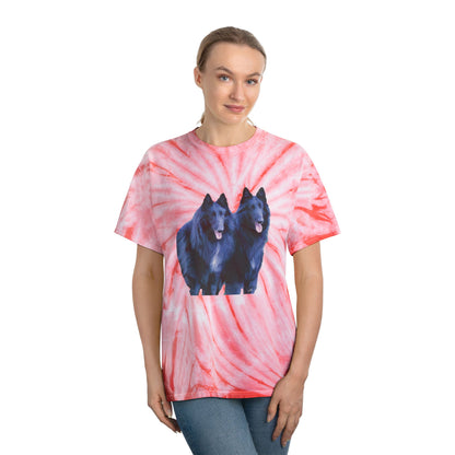 Belgian Shepherds  --  Unisex Cotton Tie-Dye Tee, Cyclone