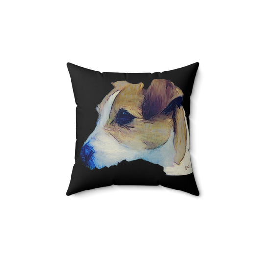 Parson Jack Russell Terrier - Spun Polyester Throw Pillow