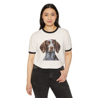 German Wirehaired Pointer Classic Cotton Ringer T-Shirt