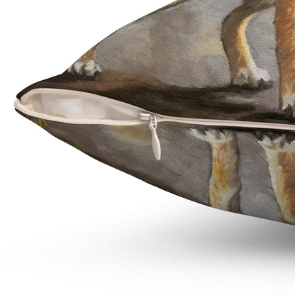 Czechoslovakian Vlcak 'Wolfdog'  - Spun Polyester Throw Pillow