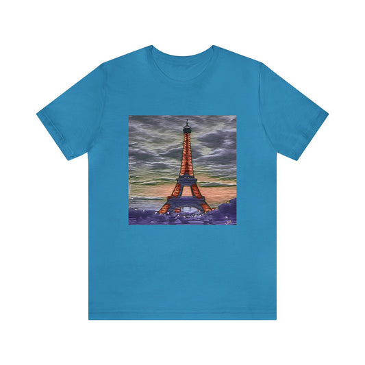 Eiffel Tower Sunset - -  Classic Jersey Short Sleeve Tee