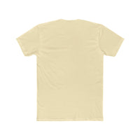 Briard in French Countryside Men's Fitted Cotton Crew Tee