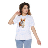 Welsh Corgi Puppy - Unisex Fashion Tie-Dyed T-Shirt