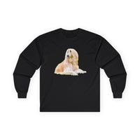 Afghan Hound  Cotton Long Sleeve Tee