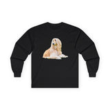 Afghan Hound  Cotton Long Sleeve Tee