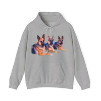 German Shepherd Trio Unisex Hoodie: A Canine Comfort Classic