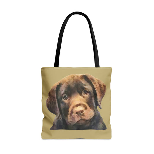 Chocolate Labrador Retriever Puppy Tote Bag