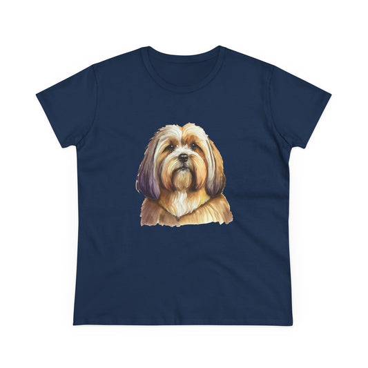 Lhasa Apso  Women's Midweight Cotton Tee