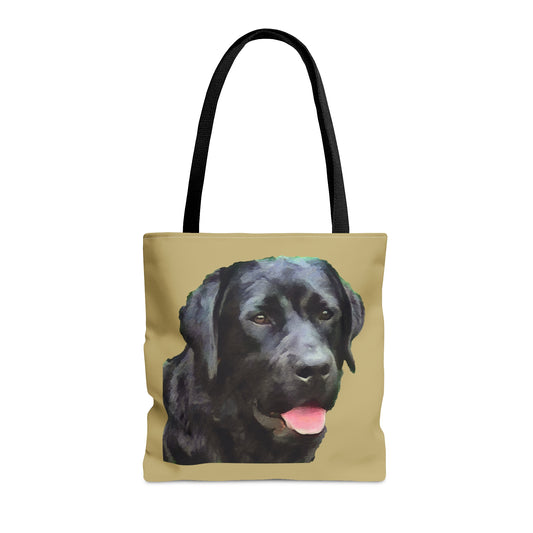 Charming Rizzo Black Labrador Tote Bag