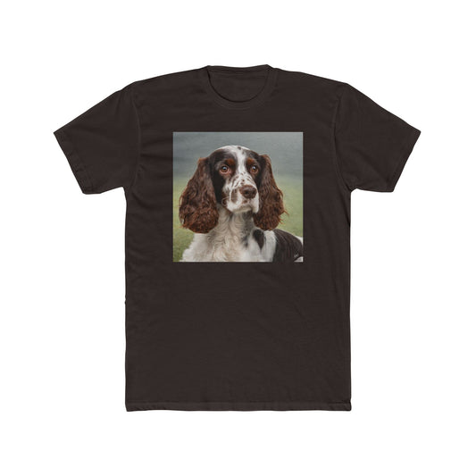 French Spaniel #2 - Men's Fitted Cotton Crew Tee
