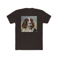 French Spaniel #2 - Men's Fitted Cotton Crew Tee