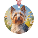 Silky Terrier - Christmas Tree  Metal Ornaments