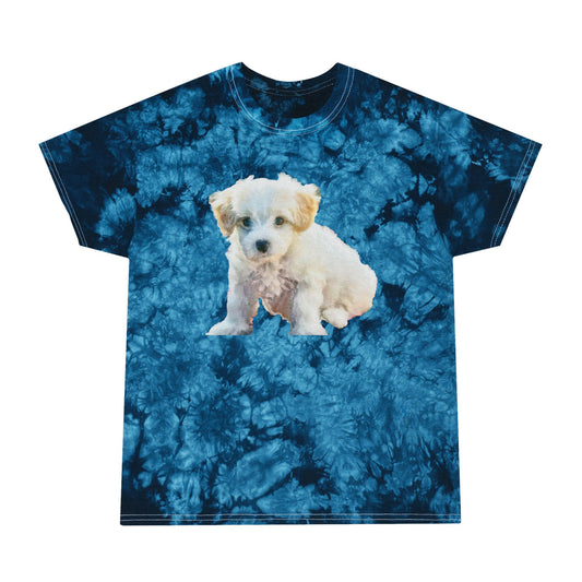 Bichon Frise Unisex Cotton Tie-Dye Tee, Crystal