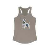 White Schnauzer Women's Classic Racerback Tank