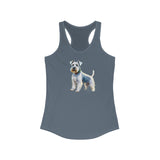 White Schnauzer Women's Classic Racerback Tank