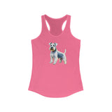 White Schnauzer Women's Classic Racerback Tank