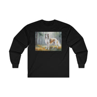 Borzoi 'Russian Wolfhound' Cotton Long Sleeve Tee