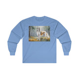 Borzoi 'Russian Wolfhound' Cotton Long Sleeve Tee