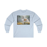 Borzoi 'Russian Wolfhound' Cotton Long Sleeve Tee