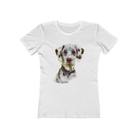 Dalmatian 'Impressionistic'  - Women's Slim Fit Ringspun Cotton T-Shirt