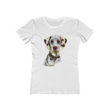 Dalmatian 'Impressionistic'  - Women's Slim Fit Ringspun Cotton T-Shirt