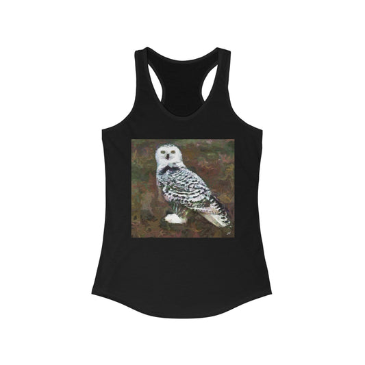 Snowy White Owl - Women's Racerback Tank