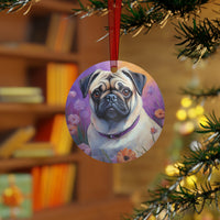 Pug - Christmas Tree  Metal Ornaments