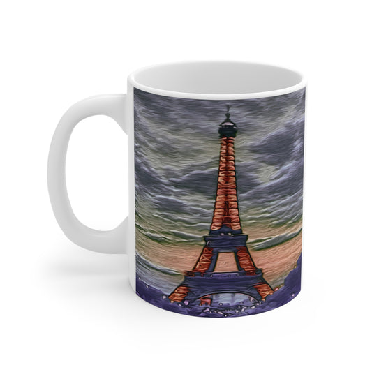 Eiffel Tower Sunset Ceramic Mug