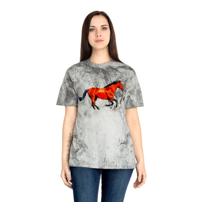 Horse 'Old Red' Unisex Cotton Color Blast T-Shirt
