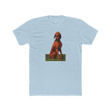 Vizsla 'Waiting For The Bride' Men's Fitted Cotton Crew Tee