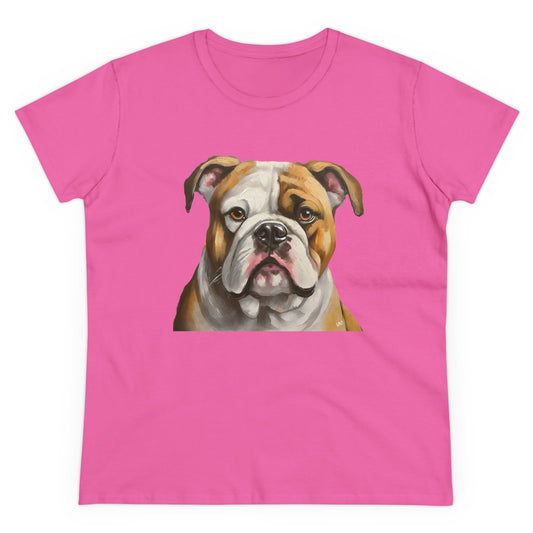 American Bulldog Women's Fine Art Cotton Tee